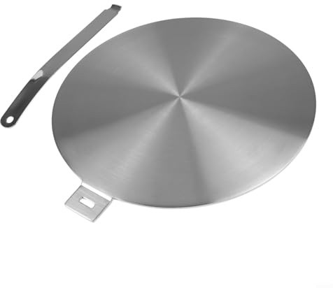 Placa difusora de calor de acero inoxidable para cocinas de cerámica e inducción, conducción uniforme del calor para ollas y sartenes, múltiples opciones de tamaño (28 cm)