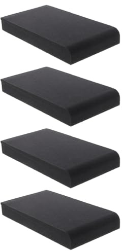 ELAYARD 4 Stück Schwarze Polyethylen Lautsprecher Isolationskissen zur Geräuschdämmung und Schwingungsdämpfung mit Vielseitigen Winkelkonfigurationen für Subwoofer und Lautsprecher