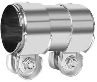 Abiyou AuspuffSchelle Rohrverbinder, Ø 51mm/ L 95mm Doppelschelle Auspuffrohrklemme, Doppelschelle Auspuff Abgasanlage mit doppelschelle, Universal Abgasanlage, für Auspuffrohr mit 51mm Durchmesser