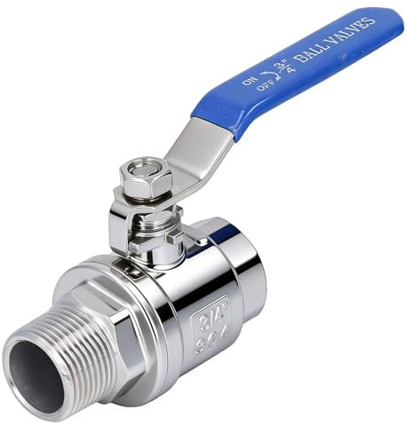 3/4-Zoll-Edelstahl-Kugelhahn mit guter Abdichtung, NPT-Kugelhahn für Wasser, Öl, Gas, Gartengeräte
