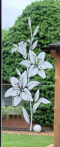 Lilien Milchglas ab 30cm Aufkleber Auto Wohnmobil Laptop Wandtattoo Sticker Farbe&Größe wählbar