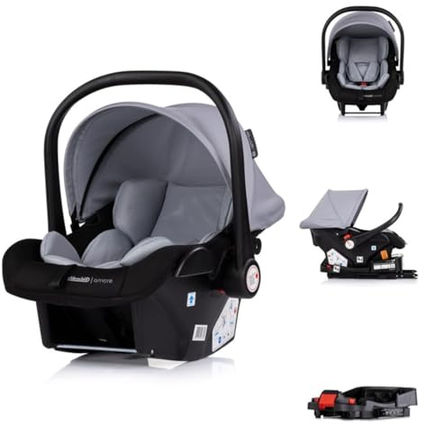 Chipolino Set Babyschale Isofix-Basis-Station Amore i-Size Gruppe 0+ (0-13 kg) hellgrau