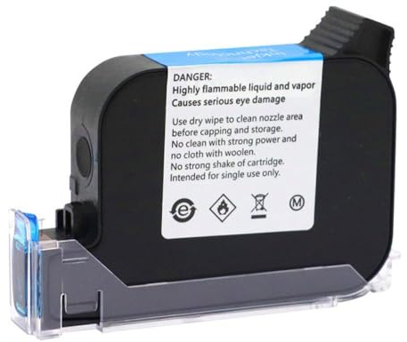 Cartuccia d'inchiostro di ricambio compatibile con stampante portatile 2588 2588+ 2588+(M) 600 DPI 12,7 mm Inchiostro solvente codificatore data(2588-Black-1pcs)