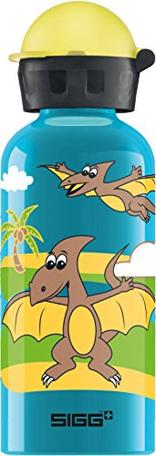 SIGG Dragons, Kinder Trinkflasche, 0.4 L, Auslaufsicher, BPA Frei, Aluminium, Blau