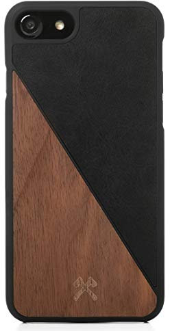 Woodcessories - Hülle kompatibel mit iPhone 6 / 6s aus Echtholz - EcoSplit Case (Walnuss/Schwarz)