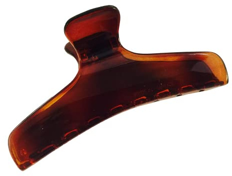 Parcelona French Flat Tortoise Shell Large Salon Covered Spring Jaw Hair Claw Clip Clutcher Clamp