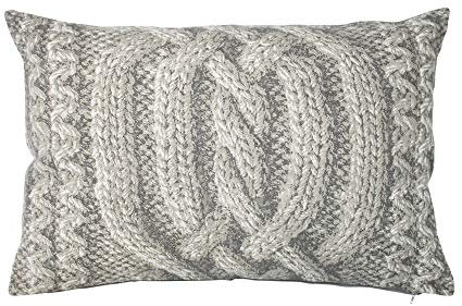 Mars & More großer Stricken halb Kissen grau 35x45cm 35x45cm