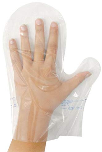 FRANZ MENSCH Hygienehandschuhe, 3 Fingerhandschuhe, Fäustlinge - Nachfüllpackung, Größe: Fäustling, Transparent