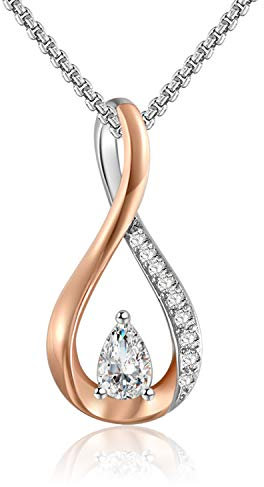 GEORGE · SMITH Collier Femme Argent Sterling 925 Pendentif Femme Cristal Coloré Collier Argent avec Zircon Cubique 5A Cadeau Femme, Anniversaire, fête des mères, pour Elle, épouse, Maman