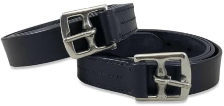 Avon Equine Steigbügel Leder Schwarz & Braun (116,8 cm bis 135cm) (54 Zoll, Schwarz)