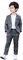 LOLANTA Kinder Grau Anzug, 2-teiliges festliches Set für Jungen, Hochzeits-Party-Outfits, Karierter Blazer und Hose, Abschlussball-Anlasskleidung, Dunkelgrau, 7-8 Jahre, 130