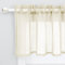 KOUFALL Beige Volants für Küche, Bauernhaus, Boho, Moderne Tasche, 1 Panel, Kunstleinen-Textur, hübsch, niedlicher Vorhang, durchscheinender Volant für Fenster, Wohnzimmer, cremefarben,beige