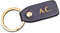 Personalisierter Schlüsselanhänger aus Leder, perfektes Geschenk mit handgefertigtem Monogramm in Frankreich (Schwarz)
