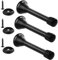 3 Pack Stainless Steel Doorstops Chrome Spring Door Stops Wall Mounted Mount Doorstop with Screws. (Black)