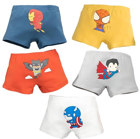 FORUSKY Lot de 5 Boxers, sous-vêtements, Doux, Respirants, pour garçon