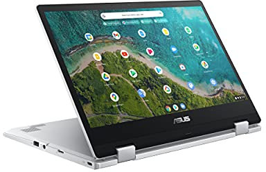 ASUS Chromebook Flip CM1400FXA-EC0021 - Portátil 14 Full HD (AMD 3015Ce, 4GB RAM, 64GB eMMC, Radeon Graphics, Chrome OS) Plata Transparente - Teclad