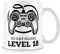 18th Birthday Gift Mug - Gamer Level 18