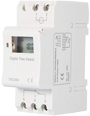 Digitale Zeitschaltuhr, THC 30A Zeitschaltuhr Programmierbare Elektronische Zeitschaltuhr(220V)
