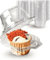 LATERN 60Pcs Clear Cupcake Boxes, 11CM Individual Plastic Cupcake Boxes High Dome Single Cupcake Holder Hinged Food Container with Lids for Cupcakes Large Muffin Salad Cheese