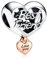 MGIUL Best Friend-Anhänger Doppelherz-Anhänger aus Sterlingsilber und Roségold Charm-Armband und Halskette für Frauen und Mädchen