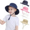 YANWANG Bebé Niños Ajustable Bucket Sun Hat, UPF 50+ Protección Solar Gorra de Playa para Niños Pequeños Niñas(Navy Blue,6-24Months)