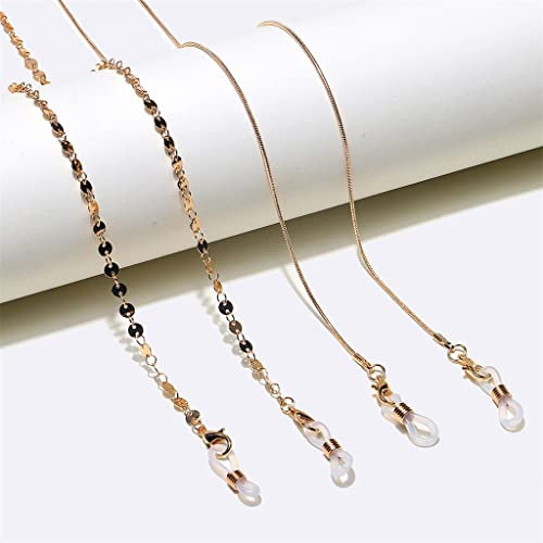 SUNMME Brillenkette, Messing, rundes Stück, Roségold, Brillenseil-Zubehör