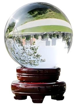 Shoze Crystal Ball 100mm Magic Clear Glass Photography Meditation Display Sphere Decoration Ornaments for Home Party and Show