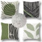 Wasserdichte Kissenbezug 40 x 40 cm 4 Stück Grün Dekorative Pillow Outdoor Kissen Wasserfest Atmungsaktiv Geometrisch Kissenbezug Werden für Sofakissen Garten Deko Schlafzimmer Couchkissen Z-8768