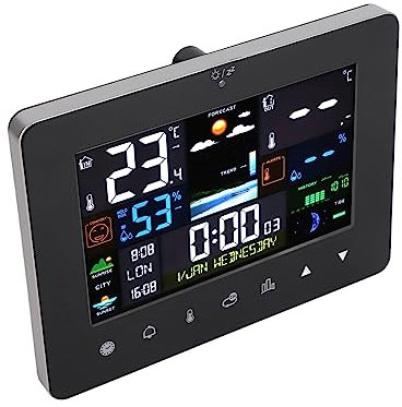 Omabeta Digital Weather Forecast Station, Weather Forecast Station, Moon Phase, Calendar, Time, Date, Week for Indoor