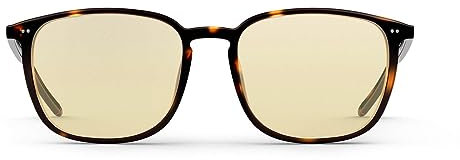 4 OWLS • Pro Gaming Brille BUFFRAME Kontraststeigernd Light Orange Blaulichtfilter UV Blaulicht Schutz Bildschirm Computer Performance Streamer Gamingbrille (Havana)