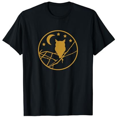 Eule im Baum für Naturfreunde, Eulenfreunde, Vogelschützer T-Shirt