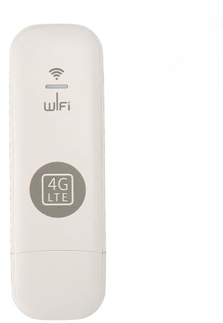 Garsent Modem WiFi USB 4G LTE, Hotspot Wi-Fi Portatile, 150Mbps, Fino a 10 Utenti, Dongle SIM WiFi, con Slot SIM, per Europa, Asia (Bianco)