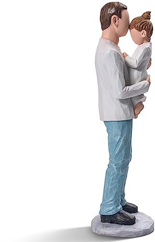 Yuideary Father and Daughter Figurines, Dad Gifts from Daughter, Best Birthday Dad Gifts, Sculpted Hand Painted Statue, Perfect for Christmas, Thanksgiving, Fathers Day, Anniversary.