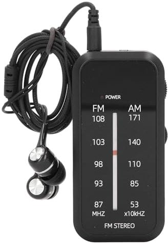 Taschen-AM-FM-Radio, Tragbares Batteriebetriebenes Radio mit Bestem Empfang, Kleines Stereo-Radio AM FM mit Kopfhörer, Zum Spazierengehen, Joggen