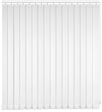 XINGWANGG Weiß Lamellenvorhänge Lamellen Fenster Rollo Verdunkelung Schiebevorhänge Lichtfilterung Vertikaljalousien Gardine für Wohnzimmer Büro,Anpassbare Farben Größen,Breite x Höhe (90cm x 190cm)