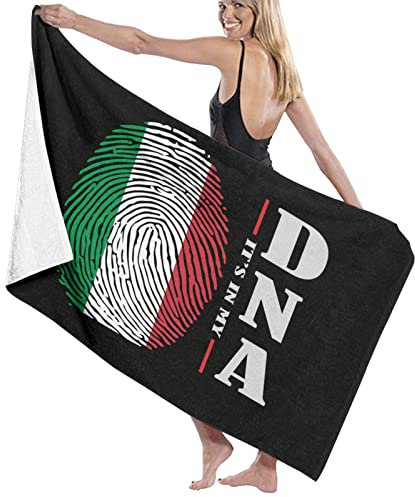 Strandtücher Es Ist In Meiner DNA-Italien-Flagge Badetuch Groß Super Sandfest Handtuch Saugfähig Duschtuch Für Sauna Schwimmen Strand 80x130cm