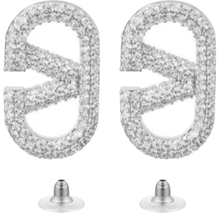 Hanaoops Ohrringe für Damen Geometrischer Buchstabe Ohrringe Hypoallergen Quadrate Ohrstecker Ohrringe Modeschmuck Ohrringe für Frauen und Mädchen Geschenke Gold & Silber
