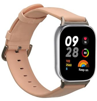 kwmobile Armband kompatibel mit Xiaomi Smart Band 8 Pro/Band 9 Pro/Redmi Watch 5 / Redmi Watch 4 - Echtleder Fitnesstracker Sportarmband Band