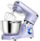 Aumate Robot Pâtissier, Robot de Cuisine Professionnel 1400 W 6,2 L, Robot Pétrin avec Fouet, Batteur et Crochet Pétrisseur, 6+P Vitesses (Violet)