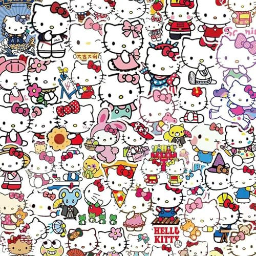100 Stück Anime Sticker,Sticker Cute Kawaii,Cartoon Sticker für Wasserflasche Laptop Gitarre Auto Motorrad Skateboard Gepäck Vinyl Wasserdichte Graffiti Patches für Kinder Teenager Erwachsene