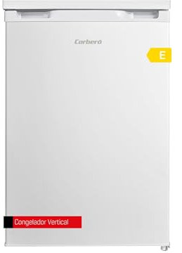 Corbero - Congelador Vertical 60L | CCVM8554W | 3 Compartimentos | Descongelación Manual | 4 Estrellas | Patas Niveladoras | 40 Db | Eficiencia Energética E, Blanco