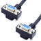 LANMINGLEL 90 Degree VGA Cable 15 PIN VGA Monitor Cable VGA to VGA Cord 1080P VGA Extension Cord for Monitor Projector Computer (Female to Female)