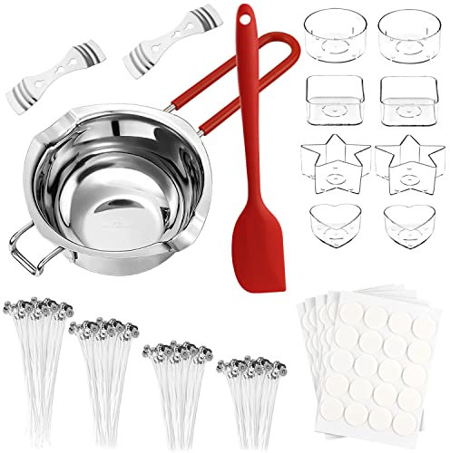 GMMG Bain Marie, Recipient a Bain-Marie en Acier Inoxydable 304, 400ML Bol de Fusion pour Chocolat, Sucre, Beurre, Fromage et Bougies