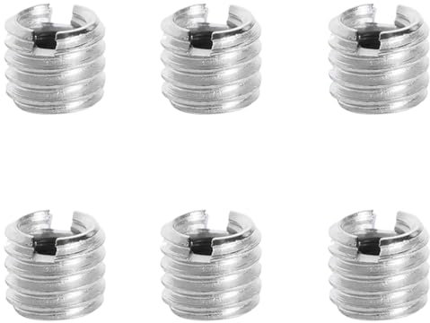 6 Adaptadores roscados para trípode de cámara, Adaptadores roscados de 1/4 pulg. a 3/8 pulg. Tornillos para convertidor de vídeo de cámara Tuercas para trípode Cabezales de bola Soportes y luces