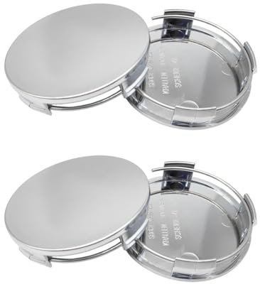 LEEQ 4 Stück Radnabenkappen Nabendeckel OD 65mm Radnabenabdeckung Nabenkappen Radnabendeckel Felgendeckel Felgenkappen, Argent
