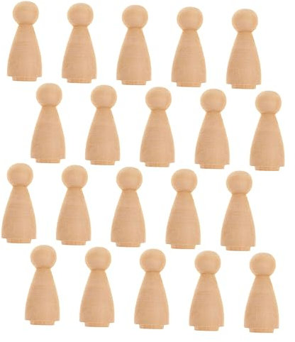 JEWEDECO Unfertige Holzpuppen DIY Bastelset Für Heimdekoration Kreative Figuren Aus Für Individuelle Gestaltung Und Bastelprojekte