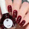 Glitter Nail Polish - Dark Red Glitter Nail Polish - Shimmer Cherry Fingernail Polish - Glossy Long Lasting & Quick Dry Nail Varnish for Women DIY Nail Art at Home (Wine Red Glitter, 12ml)