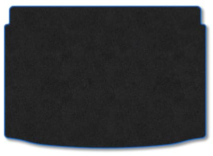 VW Tiguan (2024+) Carpet Boot Mat | Blue Edge Trim Tailored Fit Boot Liner Full Coverage Protection Accessories Easy Clean Anti Slip Made in the UK
