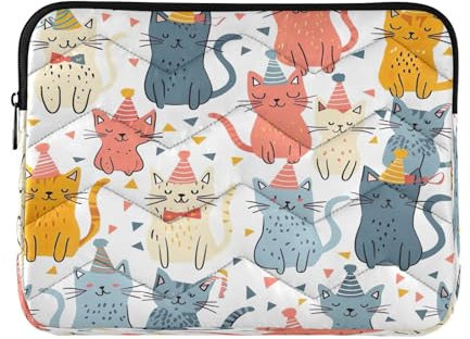 Cute Party Cats Sleeve for Laptop 15.6 Protective Laptop Bag