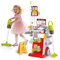 Kids Cleaning Toy Set, 22PCS Toddler Cleaning Set with Real Working Vacuum, Mop & Spray Bottle, Educational Role Play Househlod Carts Toys for Toddlers Ages 3-8, for Boys Girls (Red)